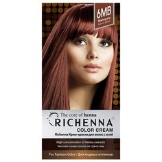 Richenna Крем-краска для волос с хной, 6MB mahogany