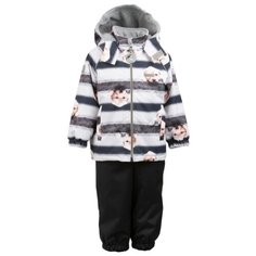 Комплект с полукомбинезоном KERRY размер 92, 02550 черный/белый/серый