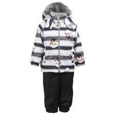 Комплект с полукомбинезоном KERRY Wave K20012 02550/06580 размер 98, 02550 черный/белый/серый