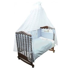 Сонный Гномик комплект Паровозик (7 предметов) голубой