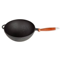 Сковорода-вок Ситон Ч2680д 26 см, съемная ручка, черный/коричневый Siton