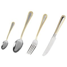 Fissman Набор столовых приборов Bastia golden 24 предмета серебристый/золотой