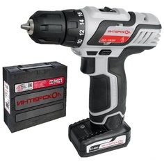 Аккумуляторная дрель-шуруповерт Интерскол ДА-18ЭР Промо Li-Ion 2 А·ч 18 В х2 кейс 35 Н·м серый/черный/красный