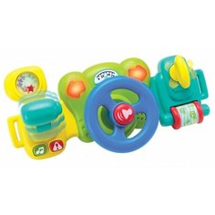 Интерактивная развивающая игрушка Keenway Подставка с рулем зеленый/желтый/синий