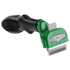 Щетка-триммер My Rules для кошек и собак, размер S зеленый/черный
