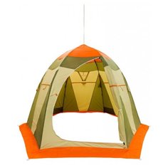 Палатка Митек Нельма 3 Люкс бежевый/хаки/оранжевый