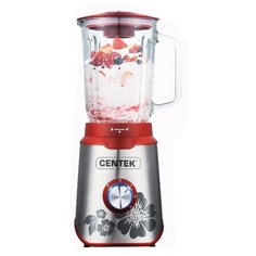 Стационарный блендер CENTEK CT-1327, серебристый/красный