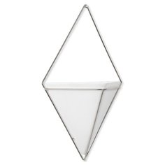 Кашпо Umbra 470752 белый/серебристый