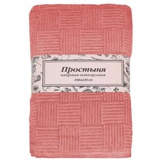 Простыня LUCKY махровая жаккардовая 190 х 220 см розовый