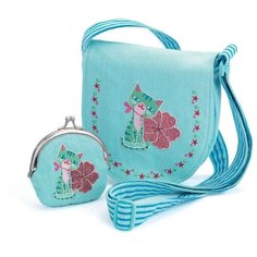 Сумка кросс-боди DJECO, текстиль, голубой
