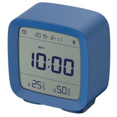 Часы с термометром Xiaomi Qingping Bluetooth Smart Alarm Clock синий