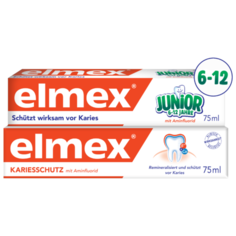Набор зубных паст Elmex Детская Юниор от 6 до 12 лет, 75 мл + Защита от кариеса, 75 мл
