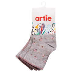 Носки artie комплект 3 пары размер 19-20, серый