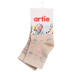 Носки artie комплект 2 пары размер 19-20, бежевый