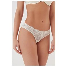 Innamore Трусы кружевные бразильяна низкой посадки, размер 2(42), слоновая кость