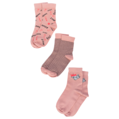 Носки artie комплект 3 пары размер 19-20, розовый