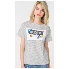 Футболка Trendy Angel TASS180007S размер 42-44, серый/белый