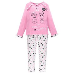 Пижама Brums размер 10A (140), белый/розовый