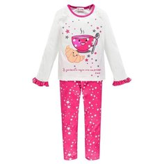 Пижама Brums размер 8A (128), белый/розовый