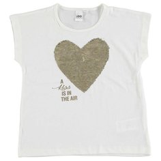 Футболка Ido размер 170, белый/золотой