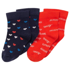 Носки artie комплект из 2 пар, размер 13-14, красный/синий