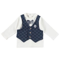 Распашонка Ido размер 68, белый/синий