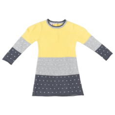 Платье Brums размер 24М (92), желтый/серый