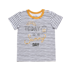 Футболка artie размер 74, белый/черный/оранжевый