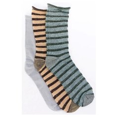 Носки ICHI 20107790, 3 пары, размер 37-39, серый/бежевый/голубой