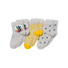 Носки artie комплект 3 пары размер 17-18, серый