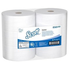 Туалетная бумага Scott Controll белая двухслойная 8569 6 рул.