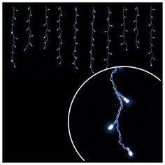 Гирлянда Волшебная страна Бахрома (007863), 180 х 50 см, 48 ламп, голубой/прозрачный провод