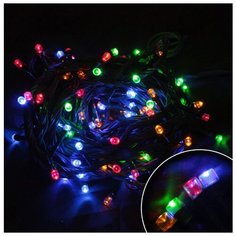 Гирлянда Волшебная страна нить LED100-5, 500 см, 100 ламп, разноцветный/зеленый провод