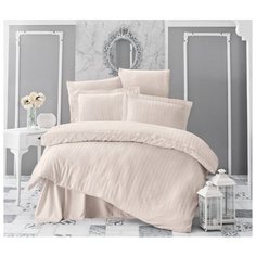 Постельное белье 2-спальное KARNA Perla, бамбук, 50 х 70 и 70 х 70 см кремовый