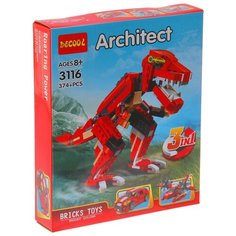 Конструктор Jisi bricks (Decool) Architect 3116 Динобот 3 в 1