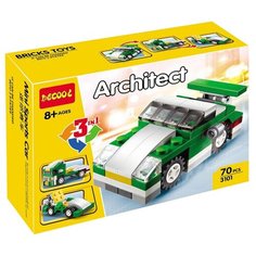 Конструктор Jisi bricks (Decool) Architect 3101 Спортивная машинка 3 в 1