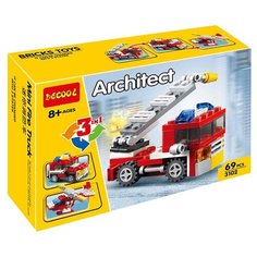Конструктор Jisi bricks (Decool) Architect 3102 Пожарная машина 3 в 1