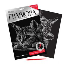 Гравюра Школа талантов Котенок (2147948) серебристая основа