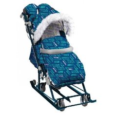 Санки-коляска Nika Ника Детям 7-8S (НД7-8S) синий