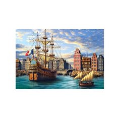 Рыжий кот Картина по номерам "Старый порт" 40х50 см (Х-8239)