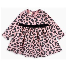 Платье Веселый Малыш размер 116, розовый/черный