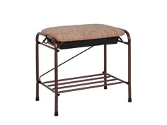 Подставка для обуви ЗМИ 45cm с сиденьем и ящиком Beige-Copper Antique ПДОсСя390БМ