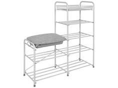 Подставка для обуви с ящиком ЗМИ White Silver ПДОсСя360БС