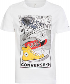 Футболка для мальчиков Converse Mixed Media Sneaker Stack, размер 152