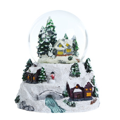 Сувенир музыкальный Sinowish шар новогодняя деревня