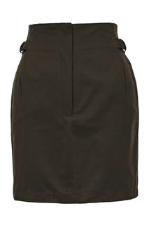 Короткая юбка цвета хаки с двумя карманами Befree