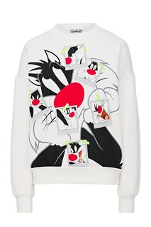 Белый свитшот с принтом Looney Tunes Befree
