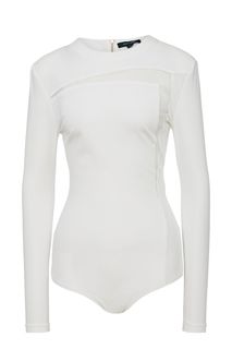 Блуза-боди белого цвета с длинными рукавами Mondigo