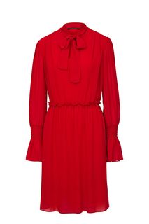 Красное платье средней длины с расклешенной юбкой Gaudi