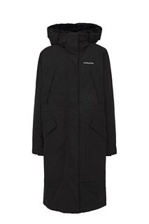 Длинная зимняя куртка черного цвета с капюшоном Didriksons